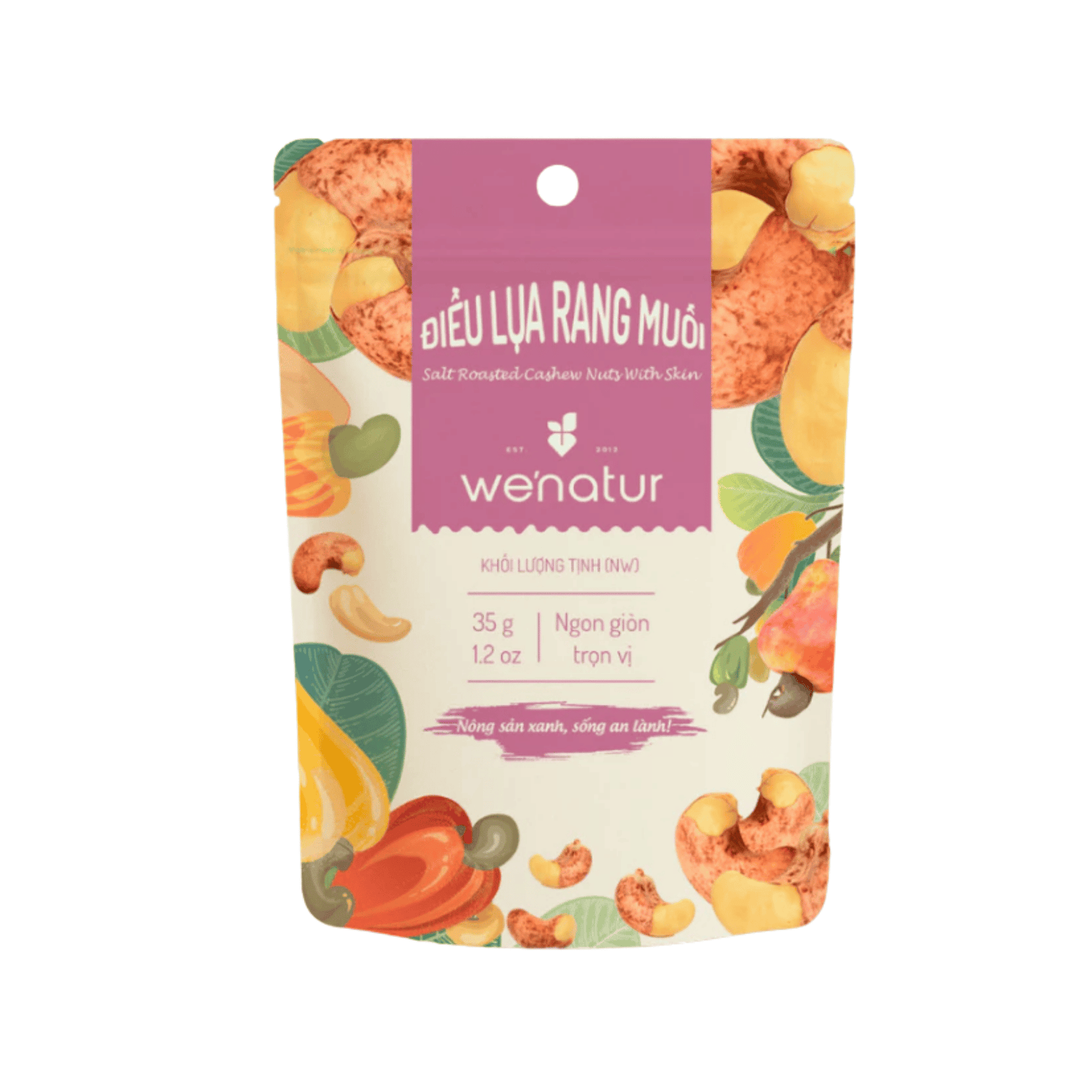 We’natur Roasted Salted Cashews (35g) – Điều Lụa Rang Muối We’natur