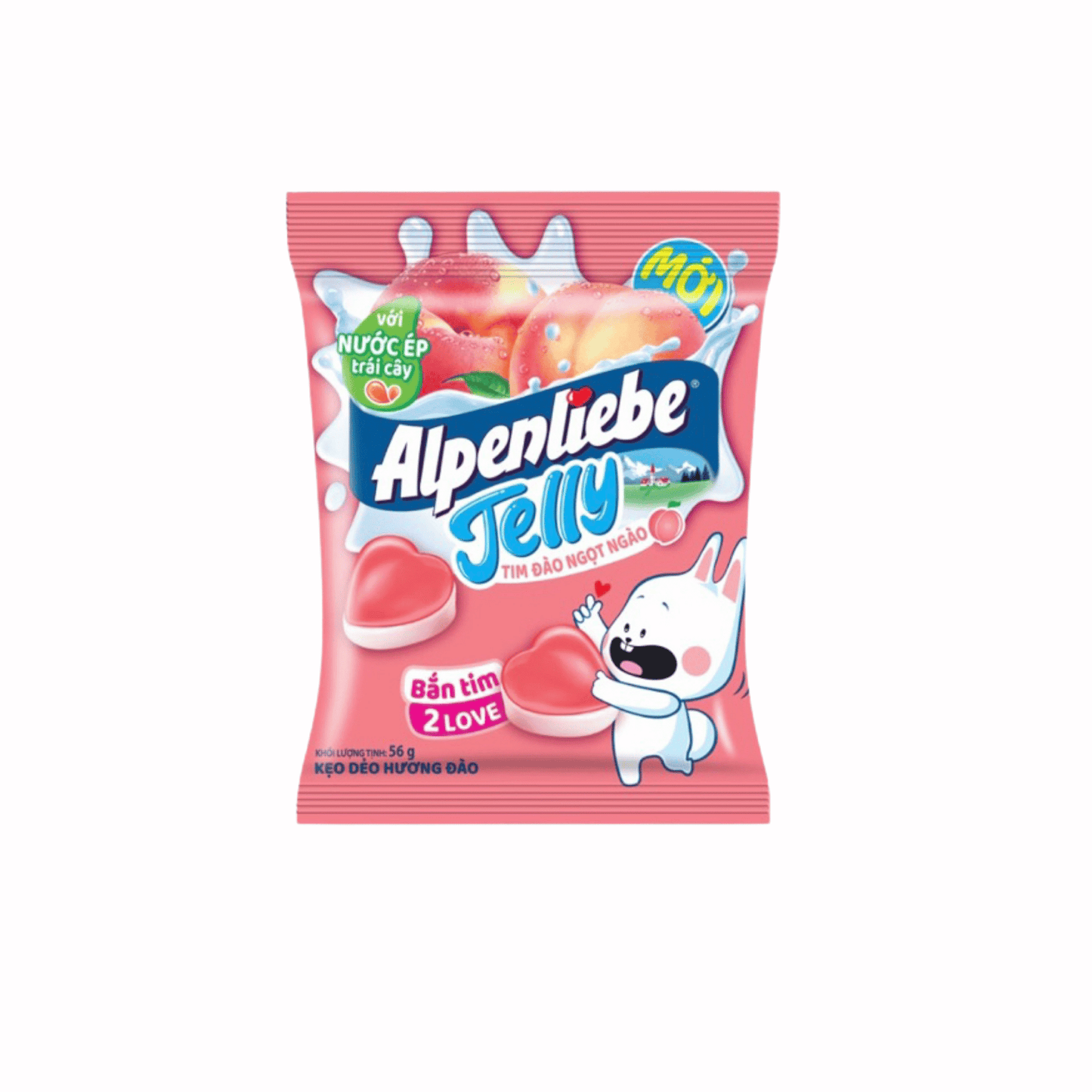 Alpenliebe Jelly packaging with a cartoon character on a white background