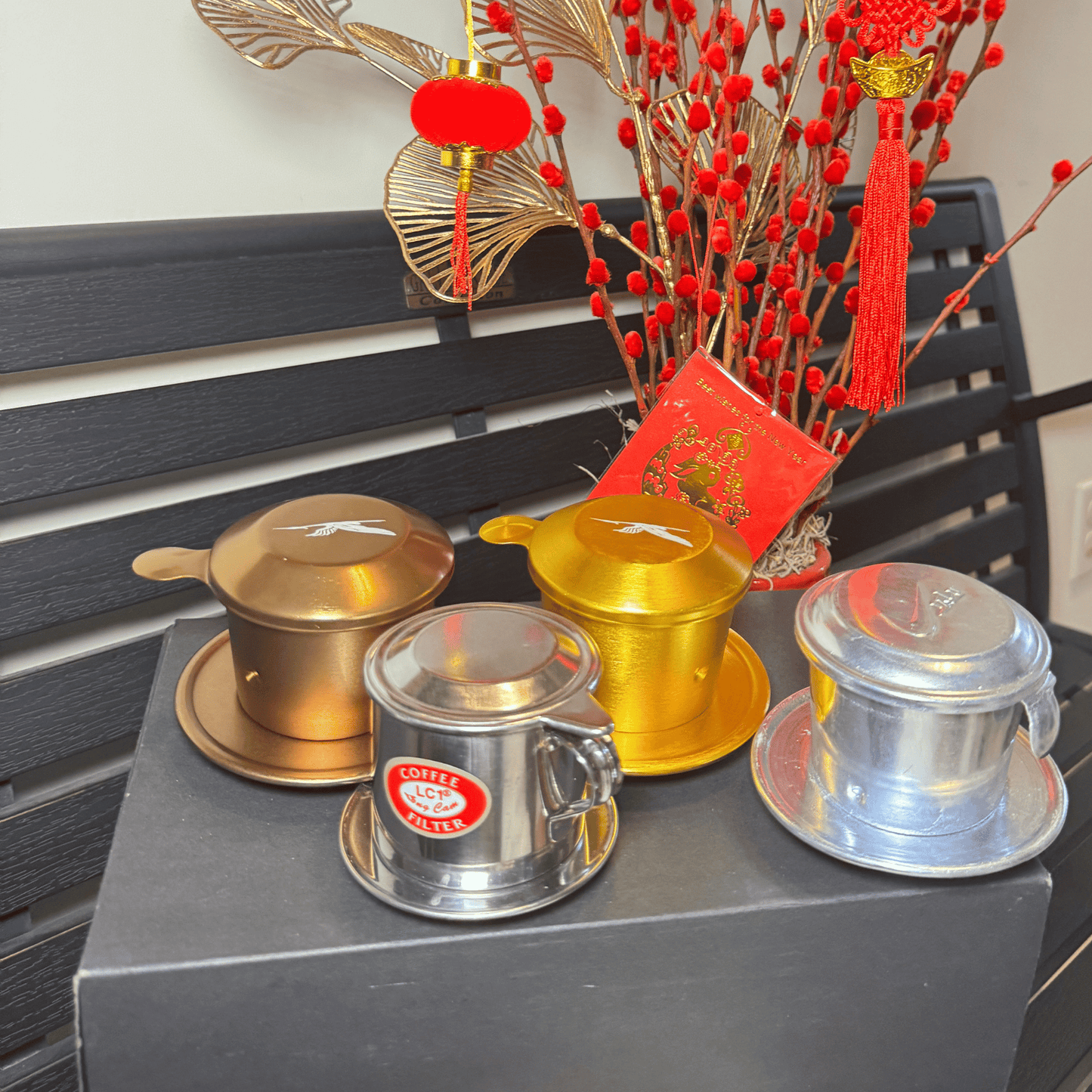 Stainless steel coffee filter phin