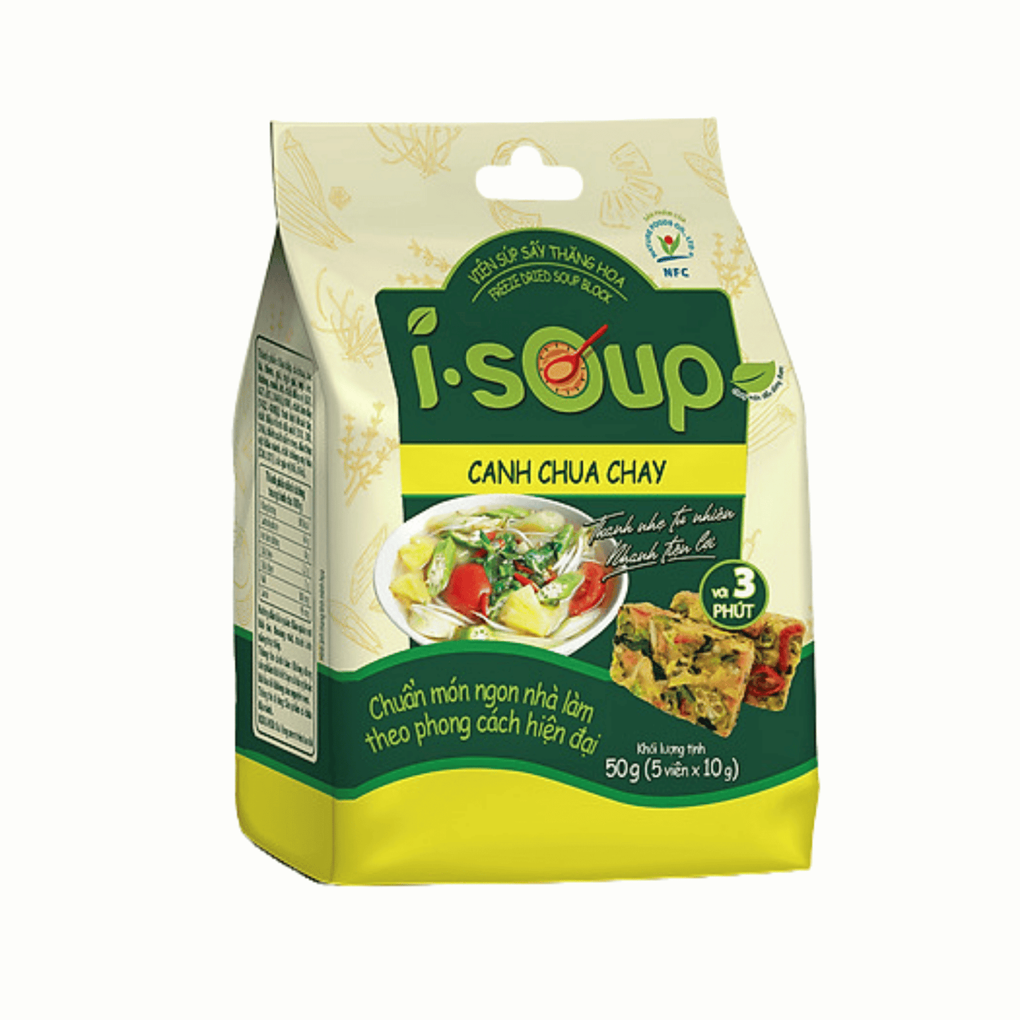 i-Soup Vegetarian Instant Sour Soup Cubes (Viên Canh Nấu Liền i-Soup – Hương Vị Canh Chua Nam Bộ)