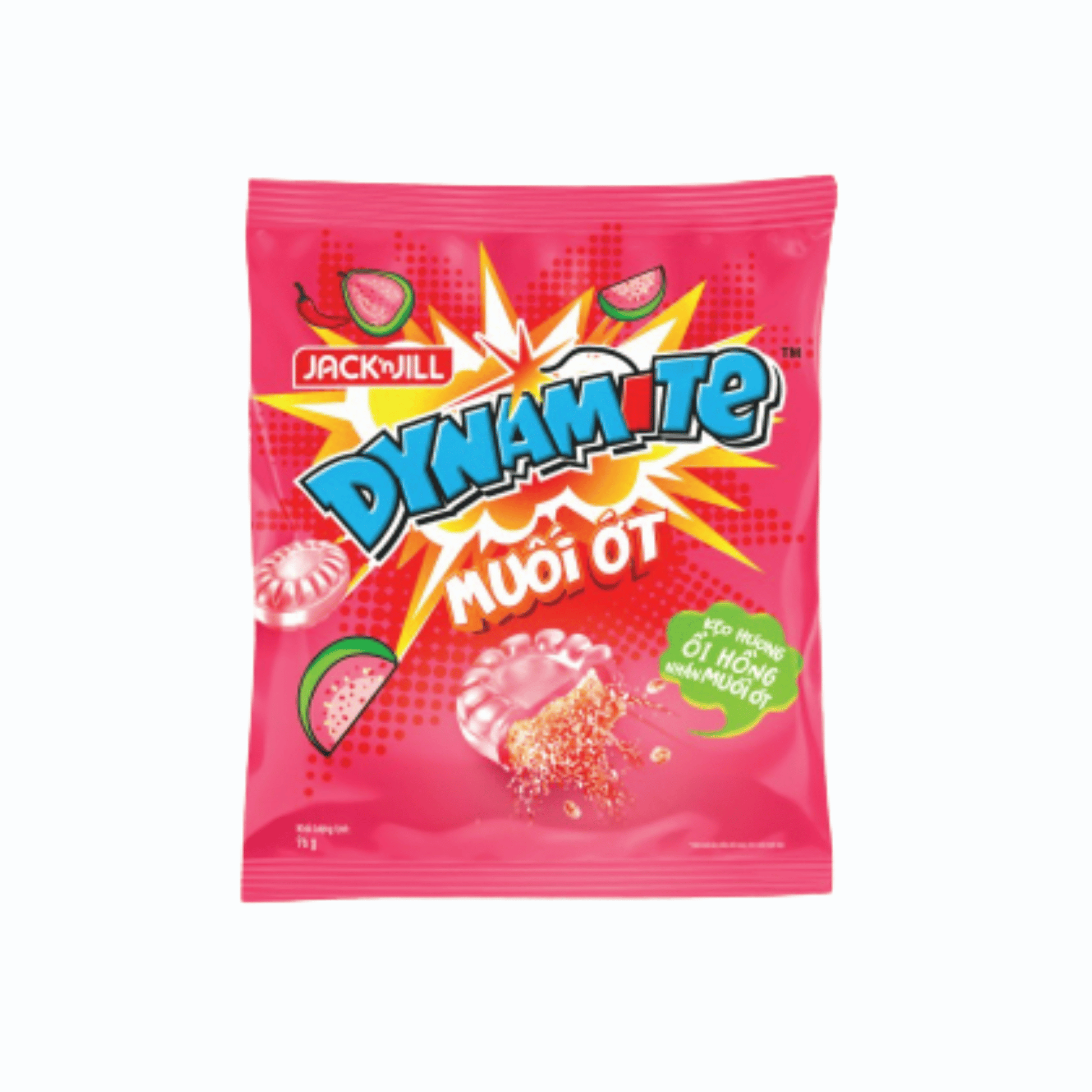 Pink package of Jack 'n Jill Dynamite Muoi Ot on a white background