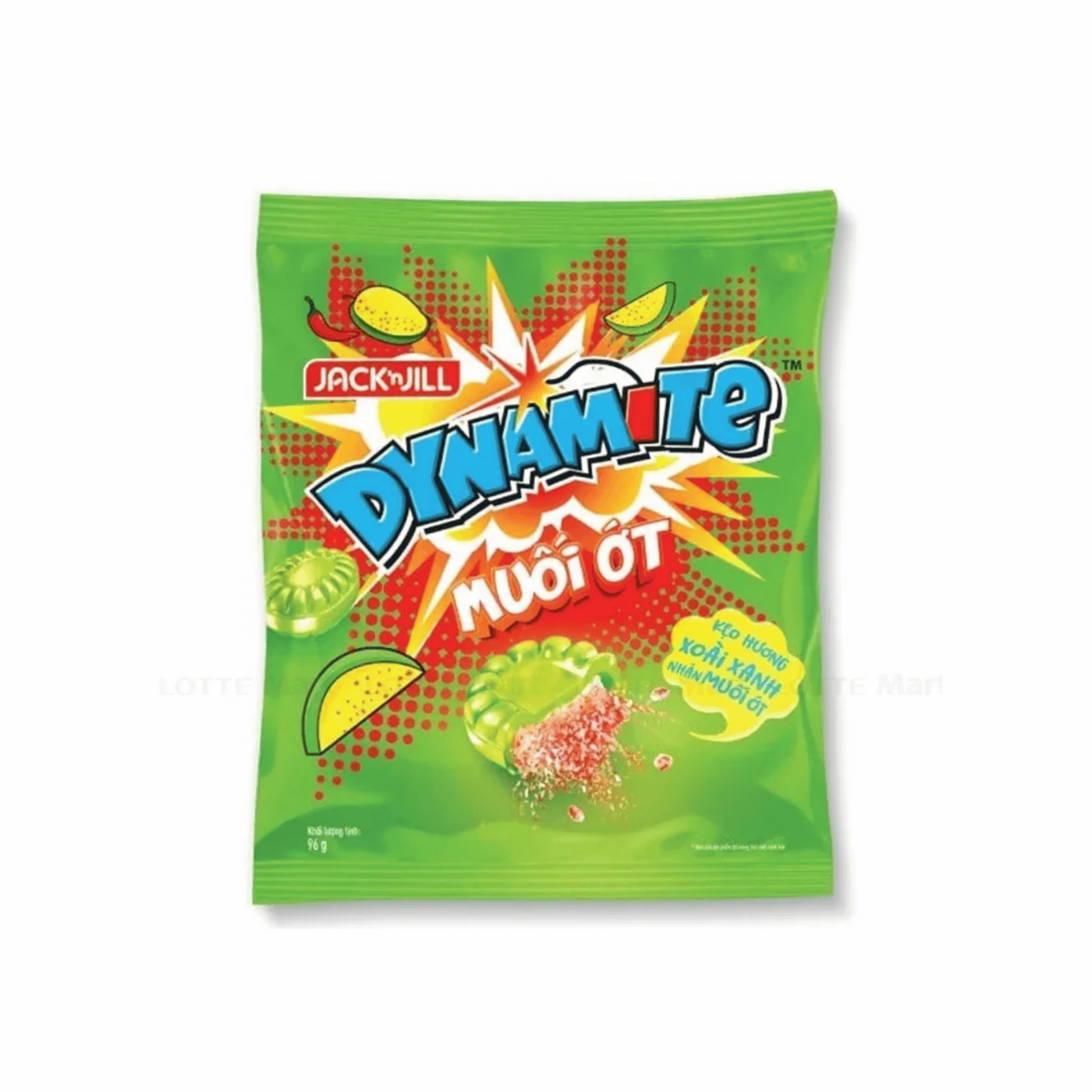 Green package of Jacky Jill Dynamite Muoi Ot on a white background