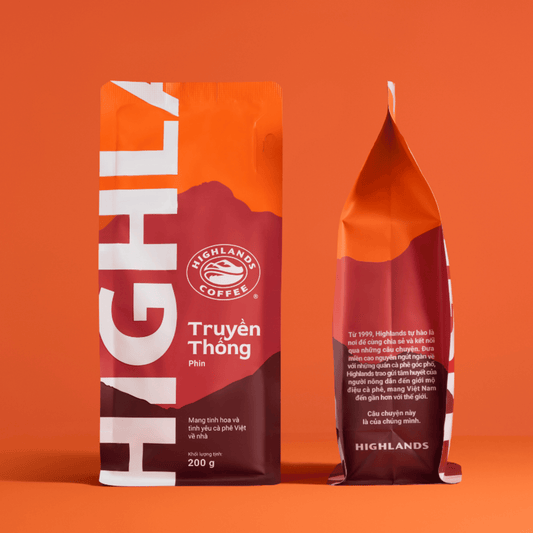 Highlands Coffee Roasted Ground Coffee – Traditional Blend (200g)