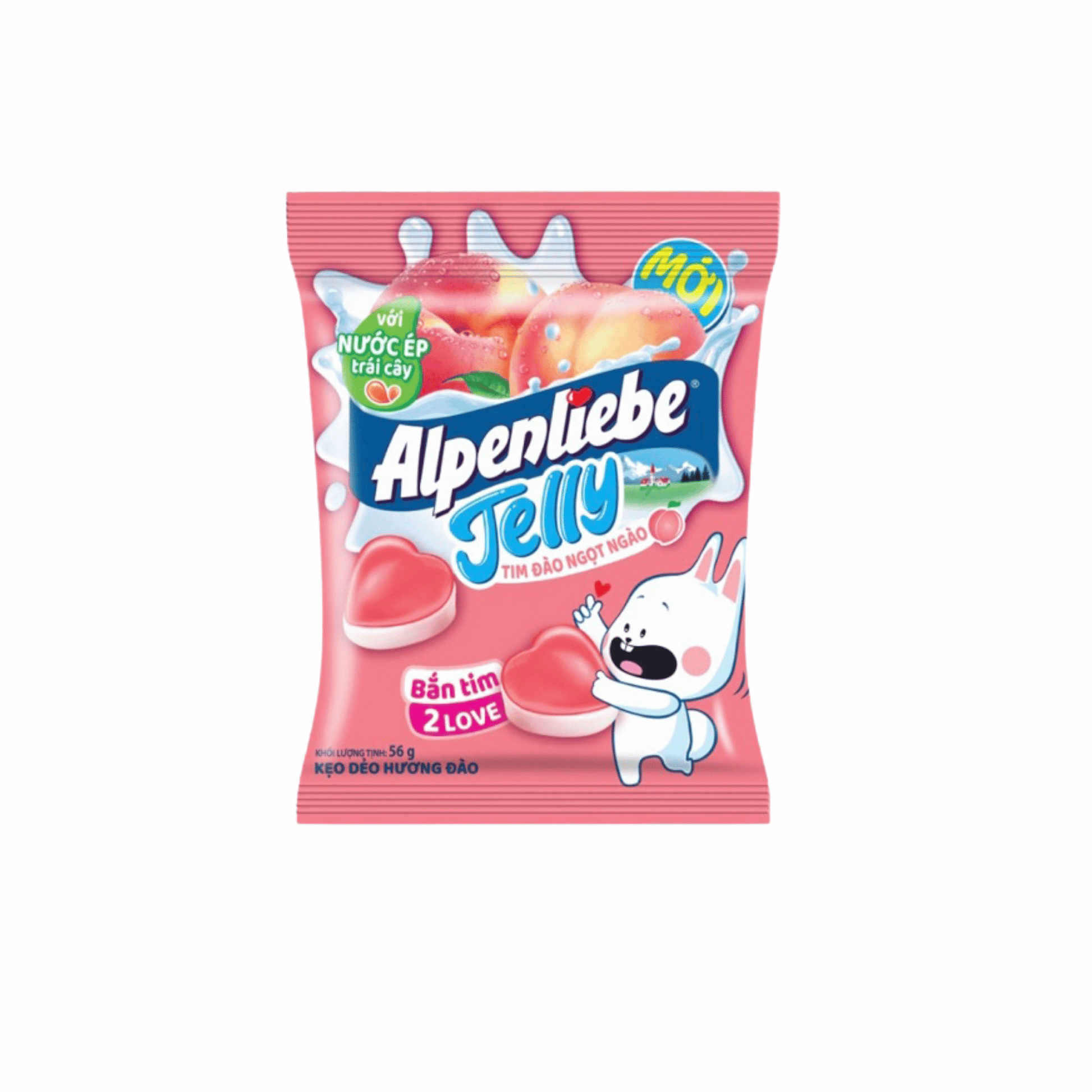 Alpenliebe Jelly packaging with a cartoon character on a white background