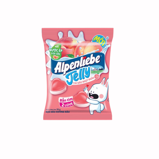 Alpenliebe Jelly packaging with a cartoon character on a white background