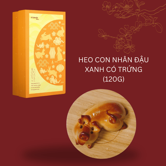 Piggy Mooncake - Mung Bean with Salted Egg Yolk Filling