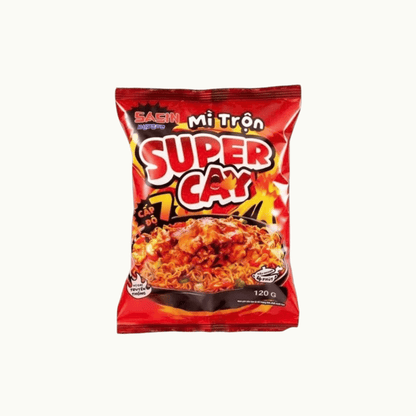 Super Cay instant noodles packaging on a white background