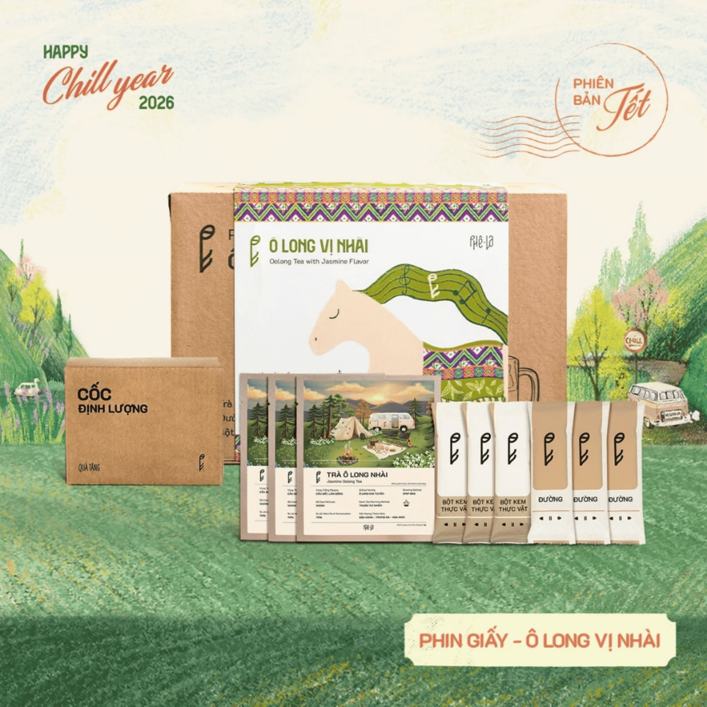 Phê La Jasmine Oolong Milk Tea (10 Sachets) - Trà Ô Long Nhài Sữa (Hộp 10 gói) [PRE-ORDER item est available in late April]