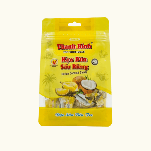 Ben Tre Pandan Coconut Candy/ Coconut Durian Candy (Kẹo Dừa Lá Dứa Bến Tre/ Kẹo Dừa Sầu Riêng )