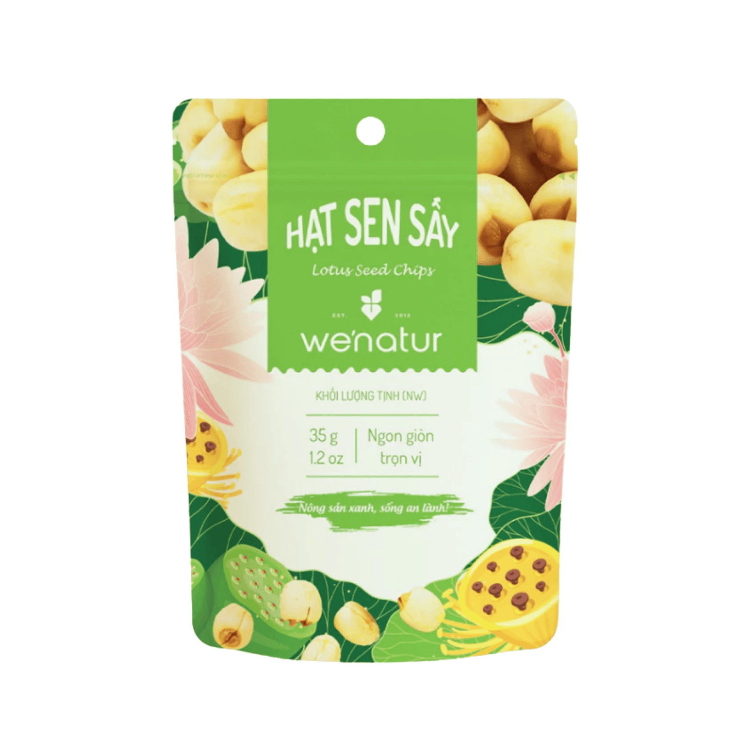 We’natur Roasted Lotus Seeds (Hạt Sen Sấy We’natur – 35g)